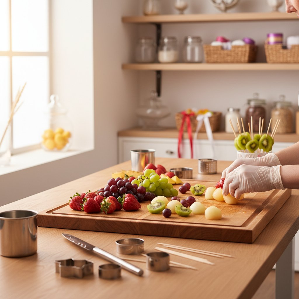 Fresh fruit arrangements at Quickzonedesk workshop