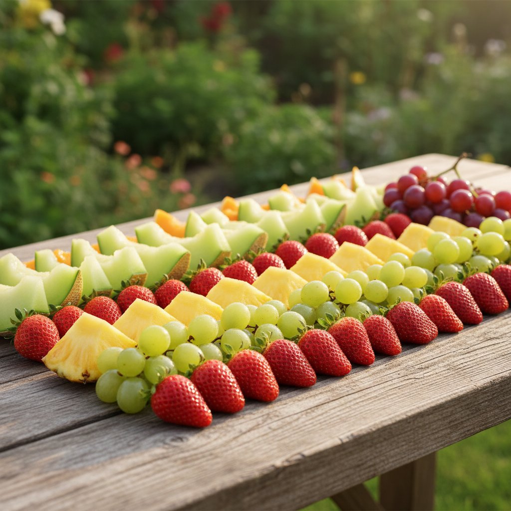 Seasonal fruit arrangements